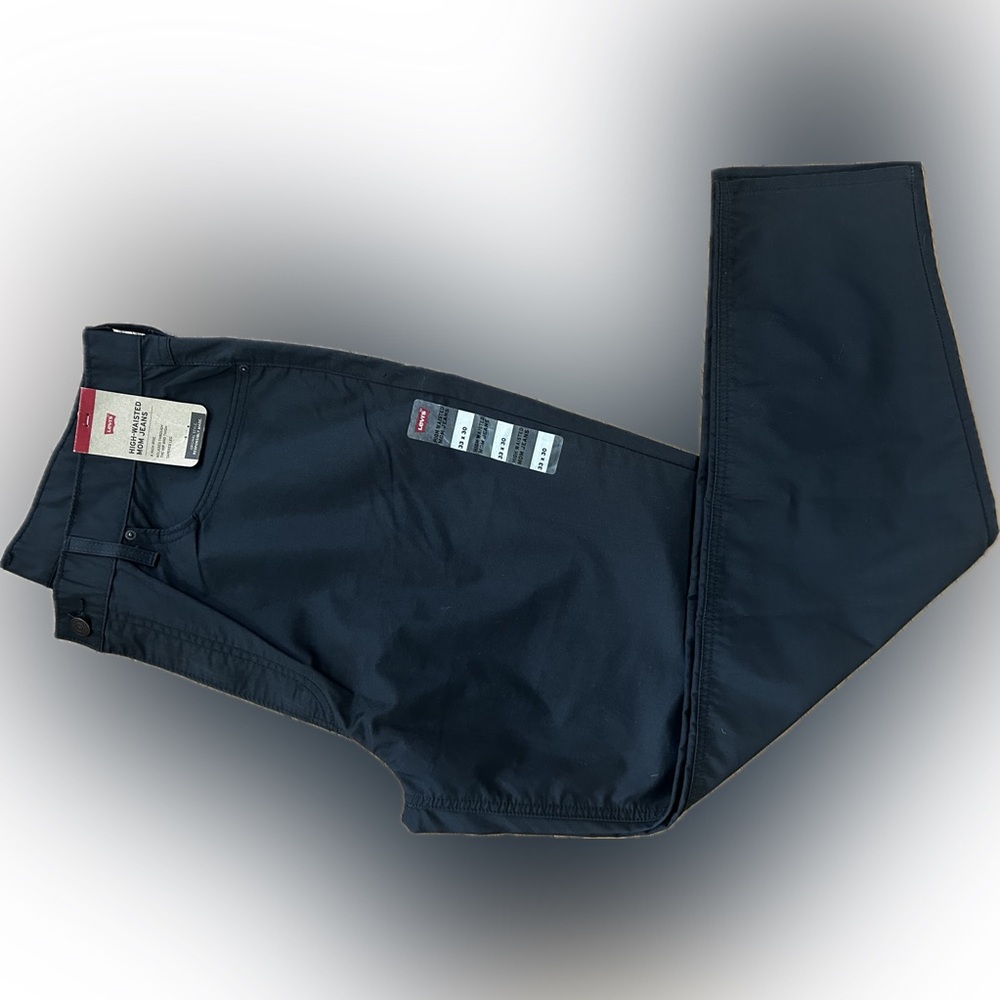 NWT Levi's SZ 33X30 blackish/charcoal Mom High Waisted 5-pocket jeans/waist 34” - Picture 5 of 10
